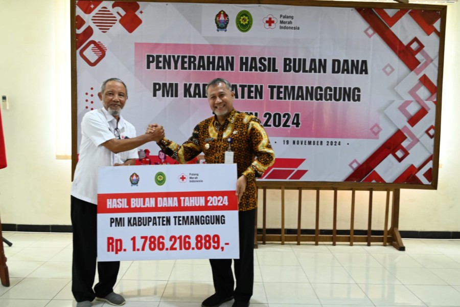 Bulan Dana PMI 2024 Kabupaten Temanggung Capai Rp 1,766 miliar